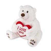 Мягкая игрушка "Белый Медведь с Сердцем"