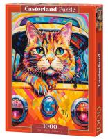 Puzzle-1000 "Путешествие на кошачьем автобусе"