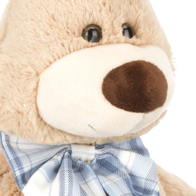 Зайчик с голубым бантиком в клетку, 20 см Зайчик с голубым бантиком в клетку, 20 см