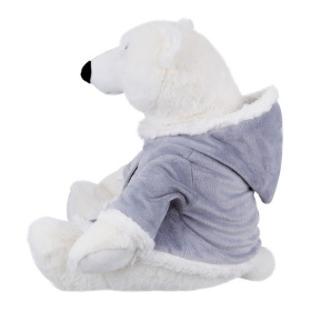 Мягкая Игрушка RELANA, Полярный мишка в меховом пальто с капюшоном, 28 см Мягкая Игрушка RELANA, Полярный мишка в меховом пальто с капюшоном, 28 см