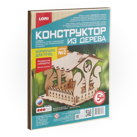 Конструктор из дерева.Кормушка для птиц. Набор №2