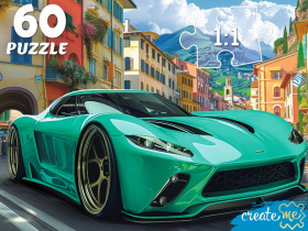 Пазл 60 эл. "Зеленый спортивный автомобиль"