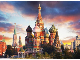 Алмаз мозаика "Московский закат" (класс.) 30х40 см, без подрамника, с полным заполнением (30цв)
