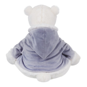 Мягкая Игрушка RELANA, Полярный мишка в меховом пальто с капюшоном, 28 см Мягкая Игрушка RELANA, Полярный мишка в меховом пальто с капюшоном, 28 см