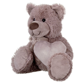 Мягкая Игрушка RELANA, Мишка с бантом и сердцем, 24 см