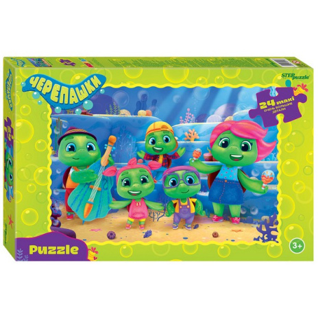 Мозаика "puzzle" maxi 24 "Черепашки" (0+ Медиа)