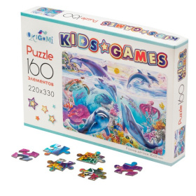 Kids Games. Пазл. 160 Эл. Дельфины.