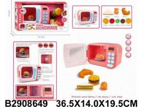 Набор "Бытовая техника", микроволновая печь 22*12*15 см (LCD экран, световые эффекты), продукты
