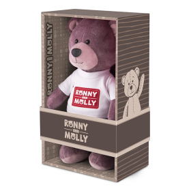 Мягкая Игрушка Ronny&Molly, Мишка Ронни в Футболке с Логотипом, 21 см,