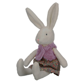 Зайка в лавандовой жилетке и юбке, 20 см Зайка в лавандовой жилетке и юбке, 20 см