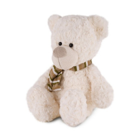 Мягкая Игрушка Maxitoys Luxury, Молочный Мишка с Шарфом, 27 см