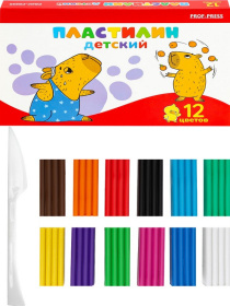 Пластилин 12 цв. 180г. стек,