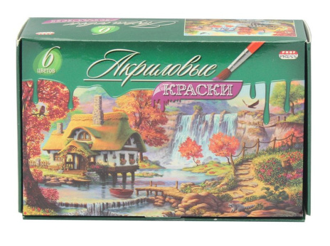 Краски акриловые 6 цв. 20 мл.