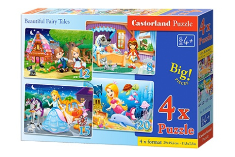 Puzzle-8*12*15*20 "Сказки" (4 в 1)