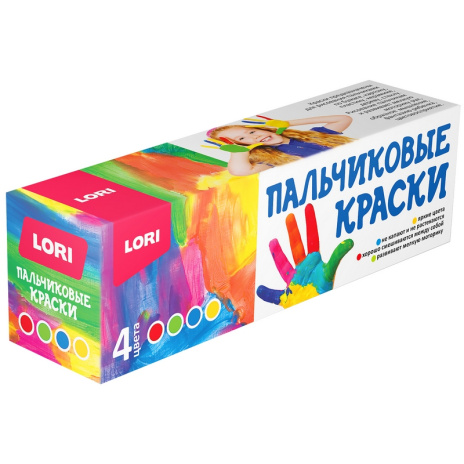 Пальчиковые краски 4 цв. по 40 мл