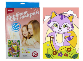 Картина по номерам для малышей "Весёлый енотик"