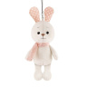 Мягкая Игрушка Maxitoys Luxury, Кролик Белый с Цветными Ушками, 13 см