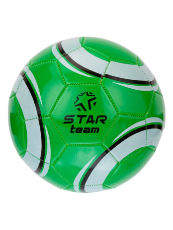 Мяч футбольный "STAR Team" PVC, 5 цв. в ассорт. (оранж. красн. зелен. желт. бел.), диаметр 22 см.