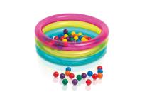 Басссейн надувной трехцветный с шариками 86х25 см