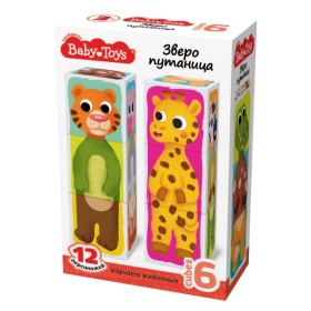 Кубики пластмассовые Умные кубики "Зверопутаница" 6 шт (12 персонажей) Baby Toys Кубики пластмассовые Умные кубики "Зверопутаница" 6 шт (12 персонажей) Baby Toys