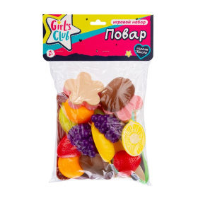 Набор "Повар "Girl`s Club", 12 предметов, продукты на липучках Набор "Повар "Girl`s Club", 12 предметов, продукты на липучках