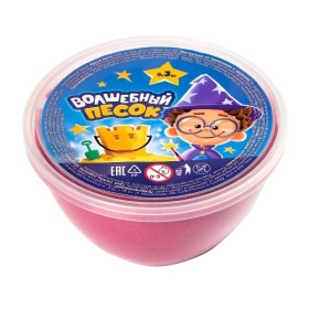 Кинетический песок "Волшебный песок", 300 гр., контейнер, розовый Кинетический песок "Волшебный песок", 300 гр., контейнер, розовый