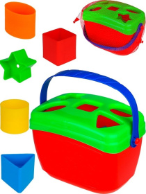 Сортер-ведерко (салатовый,красный,синий) Сортер-ведерко (салатовый,красный,синий)