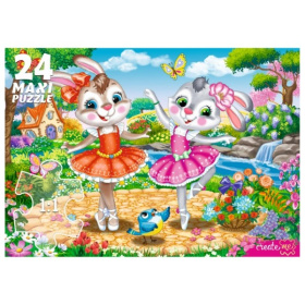 Макси-пазлы 24 элемента. "Зайчики" №8 Макси-пазлы 24 элемента. "Зайчики" №8