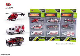 Набор транспорта металлического 3 шт. в упаковке в ассортименте Набор транспорта металлического 3 шт. в упаковке в ассортименте