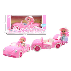 Мини-кукла с машинкой, двери открываются, 2 вида в ассортименте Мини-кукла с машинкой, двери открываются, 2 вида в ассортименте