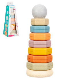 Пирамидка Elefantino "Первые уроки", размер: 21*8 см, 9 деталей Пирамидка Elefantino "Первые уроки", размер: 21*8 см, 9 деталей