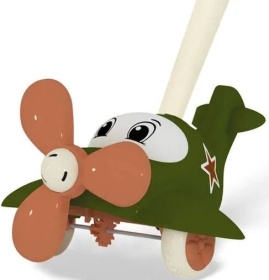 Игрушка-покатушка «Самолет» цвета микс в сетке Игрушка-покатушка «Самолет» цвета микс в сетке