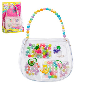 Набор Girl's club "Рукодельница-Фрукты": сумочка, бисер, леска, застежки Набор Girl's club "Рукодельница-Фрукты": сумочка, бисер, леска, застежки
