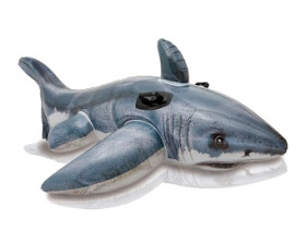 Игрушка надувная для плавания 173x107 см. Акула с ручками INTEX. (в коробке) Арт. 57525NP Игрушка надувная для плавания 173x107 см. Акула с ручками INTEX. (в коробке) Арт. 57525NP