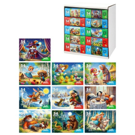 Микс Пазлы 54 элемента. Серии "Оживи мультфильм" СКАЗКИ №4 (10 шт в шоубоксе) Микс Пазлы 54 элемента. Серии "Оживи мультфильм" СКАЗКИ №4 (10 шт в шоубоксе)