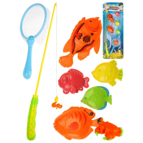 Рыбалка пластиковая "РЫБКА ЗА РЫБКОЙ-3" (7 рыбок,1 удочка,1 сачок,2 в. микс,в блист.) Рыбалка пластиковая "РЫБКА ЗА РЫБКОЙ-3" (7 рыбок,1 удочка,1 сачок,2 в. микс,в блист.)