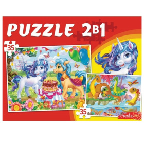 Макси-пазлы 2 в 1. Единороги + динозавры № 3 (35 и 35 эл.) Макси-пазлы 2 в 1. Единороги + динозавры № 3 (35 и 35 эл.)