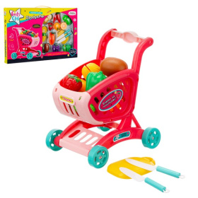 Набор "Продукты Girl's club" тележка (25*21*15,5 см), продукты на липучках, доска для резки Набор "Продукты Girl's club" тележка (25*21*15,5 см), продукты на липучках, доска для резки