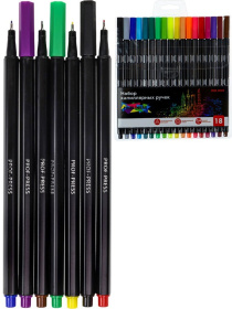 Набор ручек капиллярных 18 цв. SHANGHAI гексагональный корпус, d=0,4 мм Набор ручек капиллярных 18 цв. SHANGHAI гексагональный корпус, d=0,4 мм