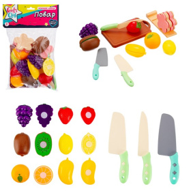 Набор "Повар "Girl`s Club", 12 предметов, продукты на липучках Набор "Повар "Girl`s Club", 12 предметов, продукты на липучках