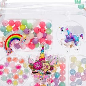 Набор Girl's club "Рукодельница-Единорожка": сумочка, бисер, леска, застежки Набор Girl's club "Рукодельница-Единорожка": сумочка, бисер, леска, застежки