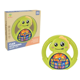 Руль музыкальный "Динозаврик", размер:18*18*3 см, световые и звуковые эффекты, регулировка громкости Руль музыкальный "Динозаврик", размер:18*18*3 см, световые и звуковые эффекты, регулировка громкости