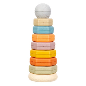 Пирамидка Elefantino "Первые уроки", размер: 21*8 см, 9 деталей Пирамидка Elefantino "Первые уроки", размер: 21*8 см, 9 деталей