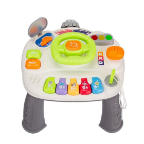 Центр развивающий Elefantino "Веселые гонки": игровой столик (25*25*21см), пианино, руль, светофор Центр развивающий Elefantino "Веселые гонки": игровой столик (25*25*21см), пианино, руль, светофор