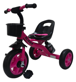 Велосипед трехколесный Slider колеса EVA 10 и 8", корзинка, бутылочка Велосипед трехколесный Slider колеса EVA 10 и 8", корзинка, бутылочка