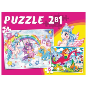 Макси-Пазлы 2 в 1. ЕДИНОРОГИ И ПРИНЦЕССА №1 (15 и 24 эл.) Макси-Пазлы 2 в 1. ЕДИНОРОГИ И ПРИНЦЕССА №1 (15 и 24 эл.)