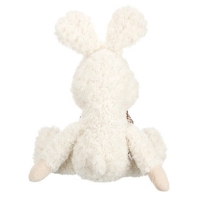 Зайчик белый с коричневым бантиком в клетку, 30 см Зайчик белый с коричневым бантиком в клетку, 30 см