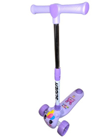 Самокат трехколесный Slider, колёса светящиеся, руль складной Самокат трехколесный Slider, колёса светящиеся, руль складной