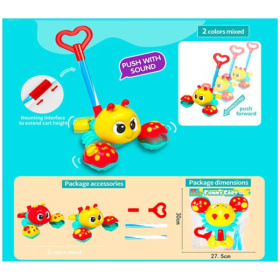 Каталка на палочке "Крабик", звуковые эффекты, 2 цвета в ассортименте Каталка на палочке "Крабик", звуковые эффекты, 2 цвета в ассортименте