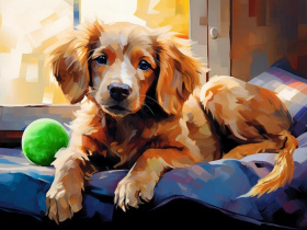 Алмаз мозаика "В ожидании прогулки" (класс.) 30х40 см, без подрамника, с полным заполнением, (30цв), Алмаз мозаика "В ожидании прогулки" (класс.) 30х40 см, без подрамника, с полным заполнением, (30цв),